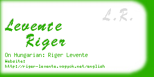 levente riger business card